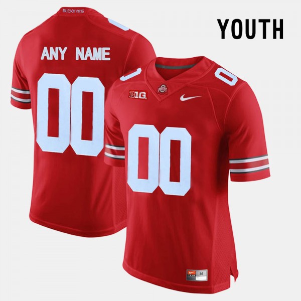 Ohio State Buckeyes Custom Youth #00 Red Limited College Football Jersey 2404JDPT6